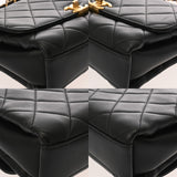 CHANEL シャネル マトラッセ スモールフラップバッグ ブラック レディース ラムスキン ラインストーン ショルダーバッグ Aランク 中古 銀蔵