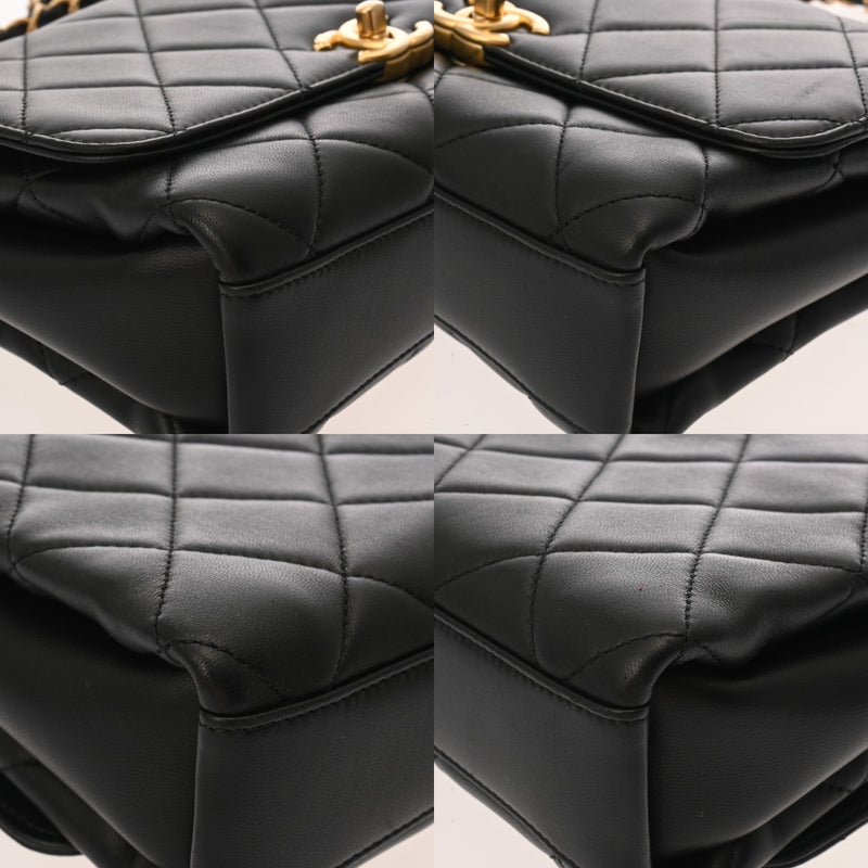 CHANEL シャネル マトラッセ スモールフラップバッグ ブラック レディース ラムスキン ラインストーン ショルダーバッグ Aランク 中古 銀蔵