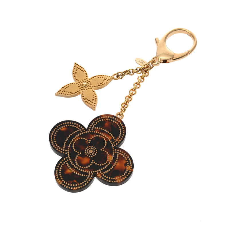 LOUIS VUITTON ルイヴィトン スティップリー ブラウン ゴールド M66971 レディース GP キーホルダー ABランク 中古 銀蔵