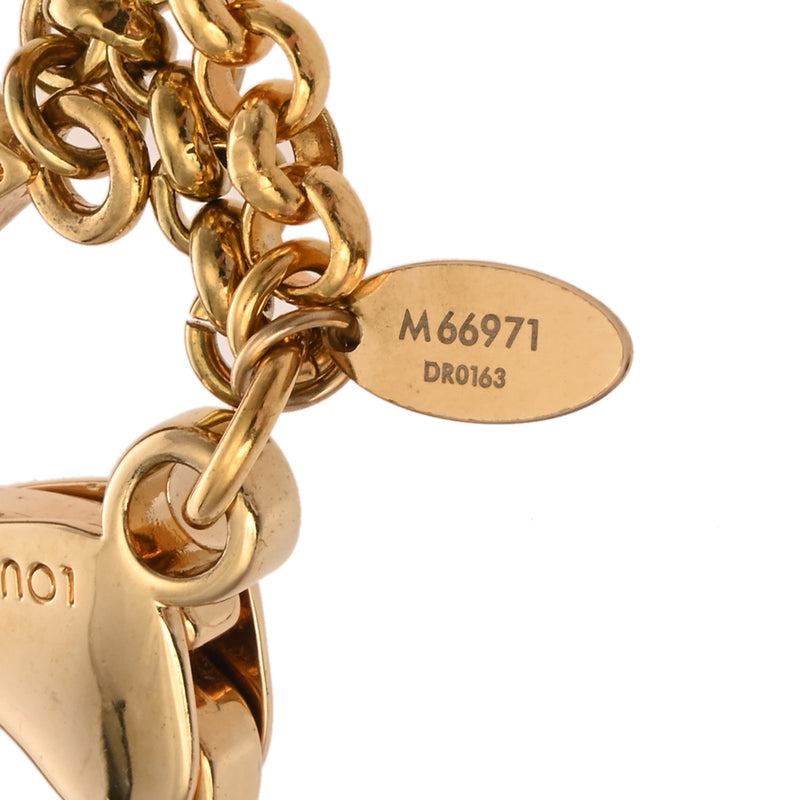 LOUIS VUITTON ルイヴィトン スティップリー ブラウン ゴールド M66971 レディース GP キーホルダー ABランク 中古 銀蔵