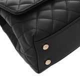 CHANEL シャネル マトラッセ トップハンドルフラップバッグ XS ブラック A92990 レディース キャビアスキン ハンドバッグ Aランク 中古 銀蔵