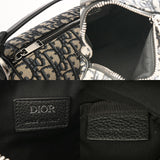 CHRISTIAN DIOR クリスチャンディオール ローラーミニ メッセンジャーバッグ オブリーク ネイビー 1ESPO219YKY_H27E レディース キャンバス レザー ショルダーバッグ Aランク 中古 銀蔵
