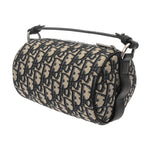 CHRISTIAN DIOR クリスチャンディオール ローラーミニ メッセンジャーバッグ オブリーク ネイビー 1ESPO219YKY_H27E レディース キャンバス レザー ショルダーバッグ Aランク 中古 銀蔵