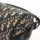 CHRISTIAN DIOR クリスチャンディオール ローラーミニ メッセンジャーバッグ オブリーク ネイビー 1ESPO219YKY_H27E レディース キャンバス レザー ショルダーバッグ Aランク 中古 銀蔵