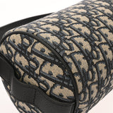 CHRISTIAN DIOR クリスチャンディオール ローラーミニ メッセンジャーバッグ オブリーク ネイビー 1ESPO219YKY_H27E レディース キャンバス レザー ショルダーバッグ Aランク 中古 銀蔵
