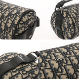 CHRISTIAN DIOR クリスチャンディオール ローラーミニ メッセンジャーバッグ オブリーク ネイビー 1ESPO219YKY_H27E レディース キャンバス レザー ショルダーバッグ Aランク 中古 銀蔵