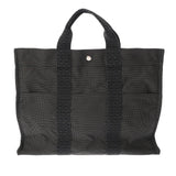 HERMES エルメス エールライン MM 新型 グレー ユニセックス キャンバス トートバッグ ABランク 中古 銀蔵