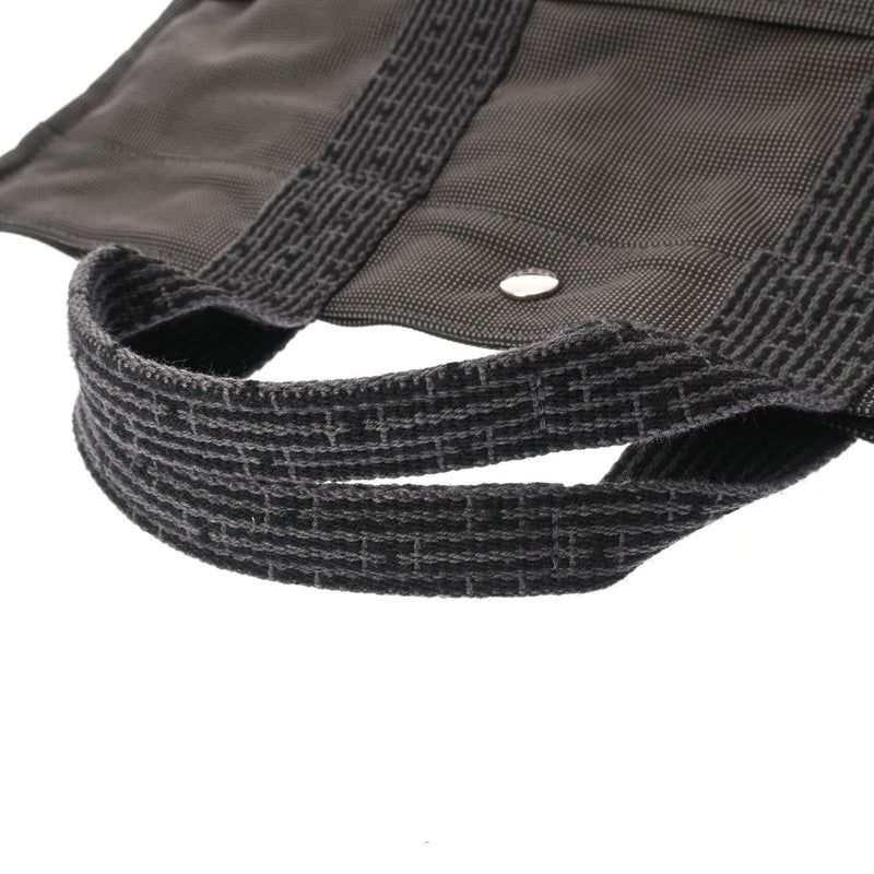 HERMES エルメス エールライン MM 新型 グレー ユニセックス キャンバス トートバッグ ABランク 中古 銀蔵