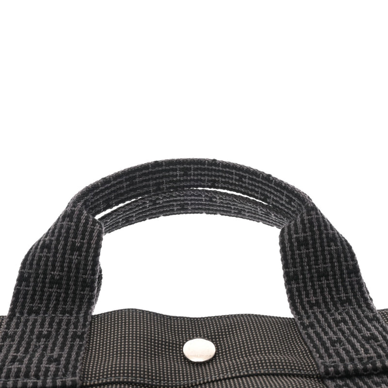 HERMES エルメス エールライン MM 新型 グレー ユニセックス キャンバス トートバッグ ABランク 中古 銀蔵