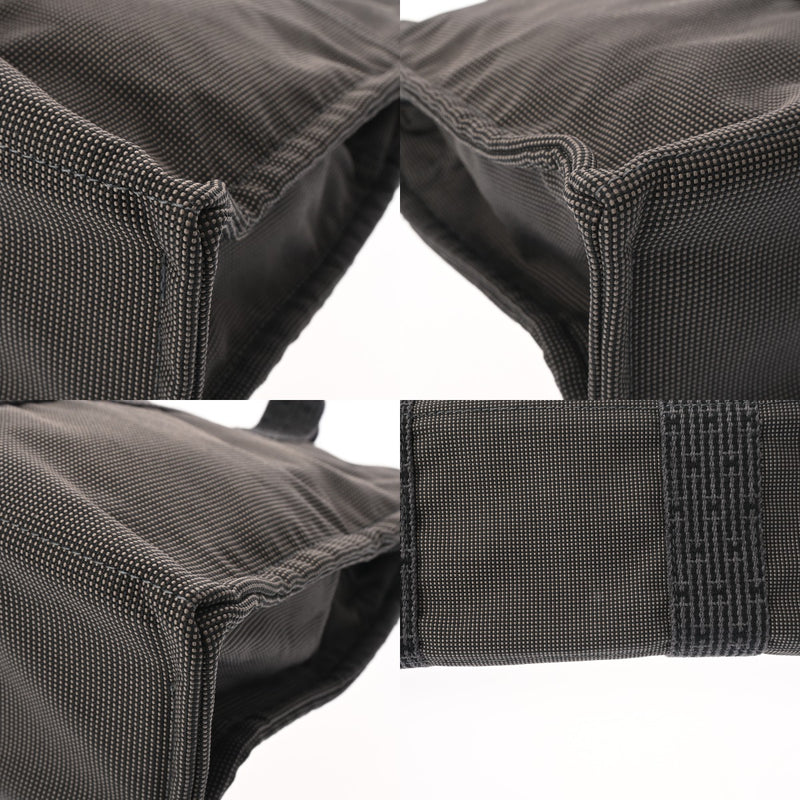 HERMES エルメス エールライン MM 新型 グレー ユニセックス キャンバス トートバッグ ABランク 中古 銀蔵