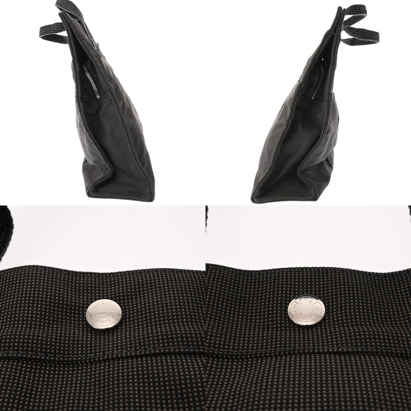 HERMES エルメス エールライン MM 新型 グレー ユニセックス キャンバス トートバッグ ABランク 中古 銀蔵