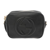 GUCCI グッチ ソーホー インターロッキングG フリンジショルダー ブラック 308364 レディース レザー ショルダーバッグ ABランク 中古 銀蔵