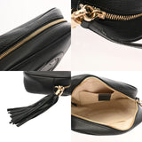 GUCCI グッチ ソーホー インターロッキングG フリンジショルダー ブラック 308364 レディース レザー ショルダーバッグ ABランク 中古 銀蔵