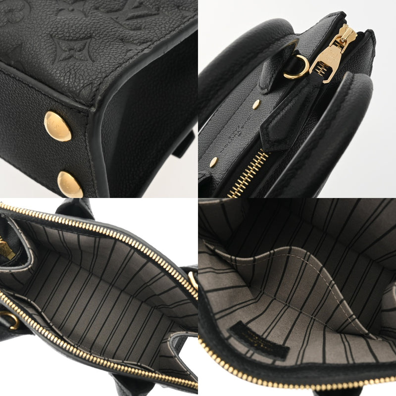 LOUIS VUITTON ルイヴィトン モノグラムアンプラント ポンヌフ ミニ 2WAY ノワール M41743 レディース レザー ハンドバッグ Aランク 中古 銀蔵