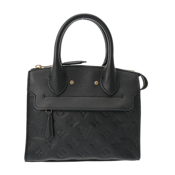 LOUIS VUITTON ルイヴィトン モノグラムアンプラント ポンヌフ ミニ 2WAY ノワール M41743 レディース レザー ハンドバッグ Aランク 中古 銀蔵