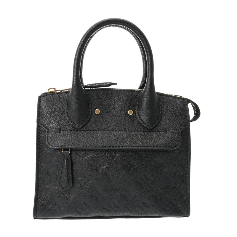 LOUIS VUITTON ルイヴィトン モノグラムアンプラント ポンヌフ ミニ 2WAY ノワール M41743 レディース レザー ハンドバッグ Aランク 中古 銀蔵