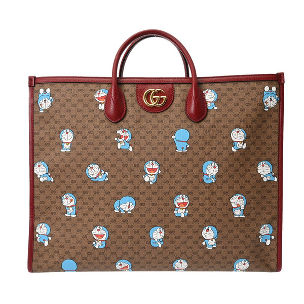 GUCCI グッチ ミニGGスプリーム ドラえもんコラボ 2WAY ベージュ 653952 レディース ミニGGスプリームキャンバス トートバッグ ABランク 中古 銀蔵