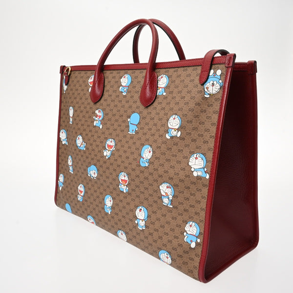 GUCCI グッチ ミニGGスプリーム ドラえもんコラボ 2WAY ベージュ 653952 レディース ミニGGスプリームキャンバス トートバッグ ABランク 中古 銀蔵