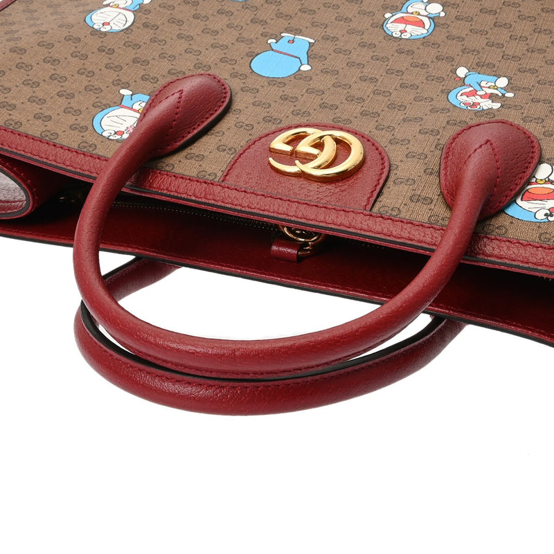GUCCI グッチ ミニGGスプリーム ドラえもんコラボ 2WAY ベージュ 653952 レディース ミニGGスプリームキャンバス トートバッグ ABランク 中古 銀蔵