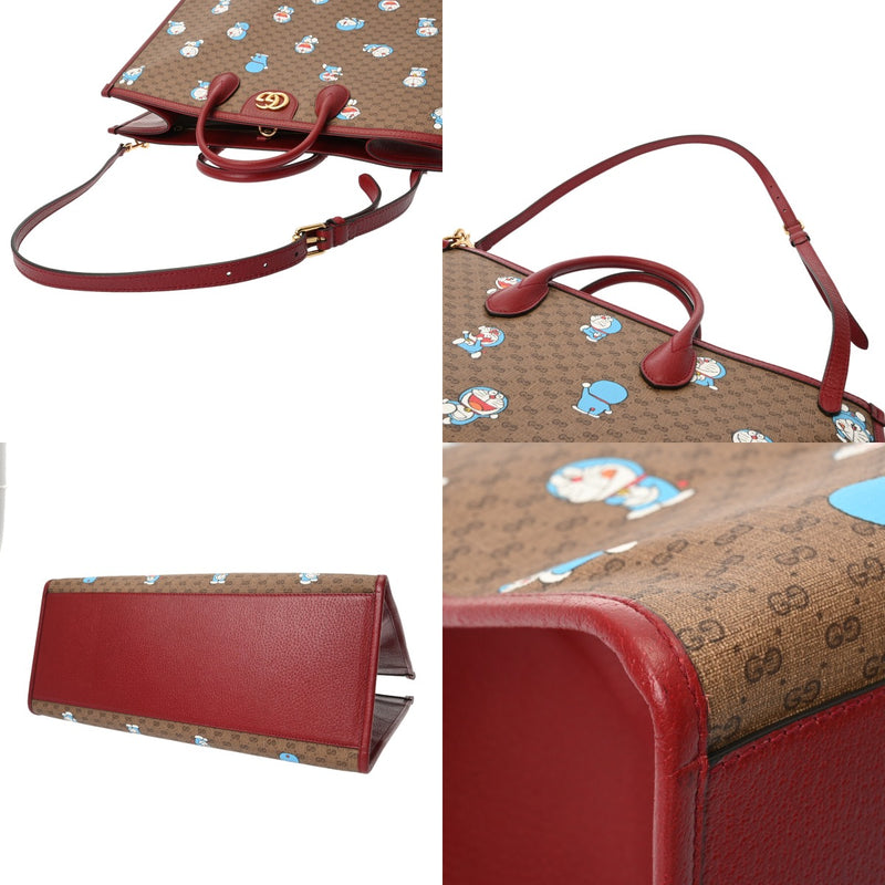 GUCCI グッチ ミニGGスプリーム ドラえもんコラボ 2WAY ベージュ 653952 レディース ミニGGスプリームキャンバス トートバッグ ABランク 中古 銀蔵