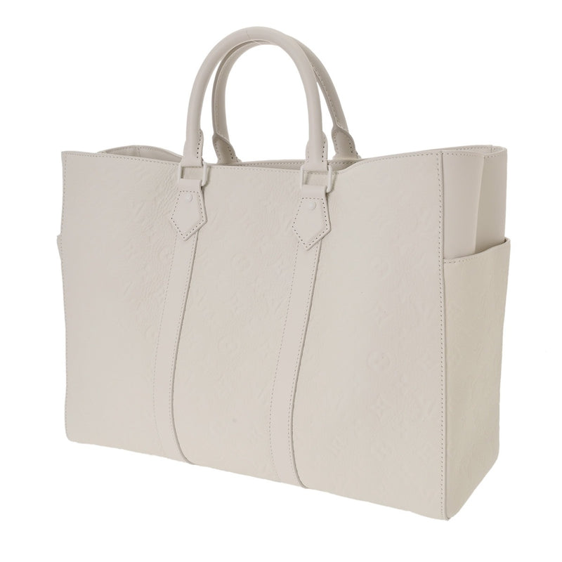 LOUIS VUITTON ルイヴィトン モノグラムアンプラント サックプラ 24H ホワイト M24383 メンズ トリヨンレザー トートバッグ Aランク 中古 銀蔵