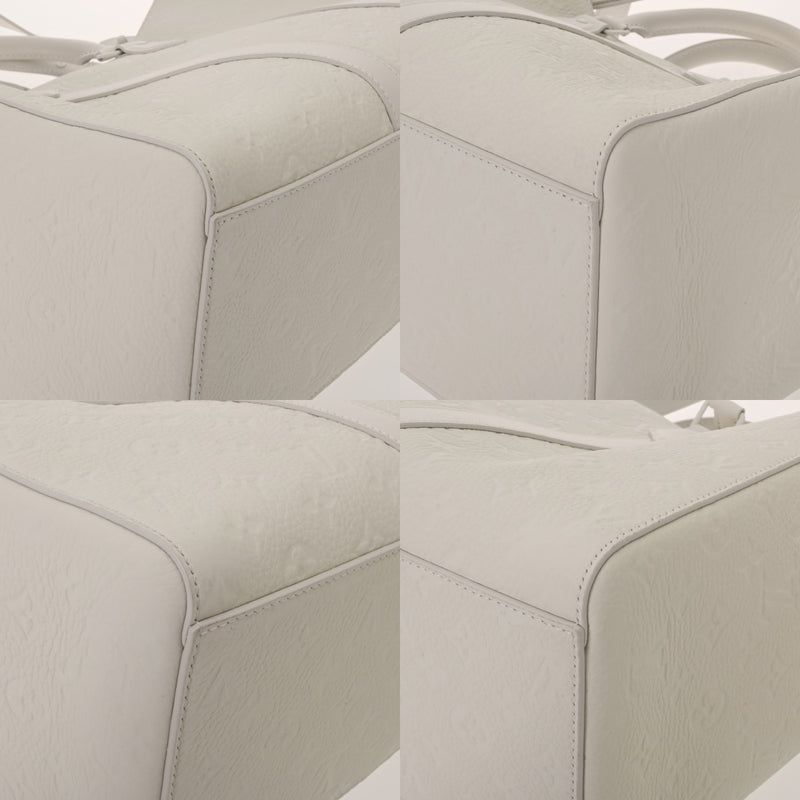 LOUIS VUITTON ルイヴィトン モノグラムアンプラント サックプラ 24H ホワイト M24383 メンズ トリヨンレザー トートバッグ Aランク 中古 銀蔵