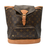 LOUIS VUITTON ルイヴィトン モノグラム モンスリ MM ブラウン M51136 レディース モノグラムキャンバス リュック・デイパック Bランク 中古 銀蔵