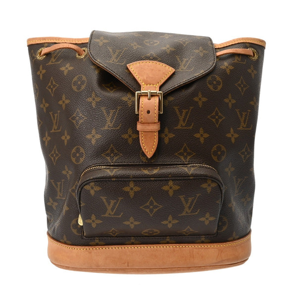 LOUIS VUITTON ルイヴィトン モノグラム モンスリ MM ブラウン M51136 レディース モノグラムキャンバス リュック・デイパック Bランク 中古 銀蔵