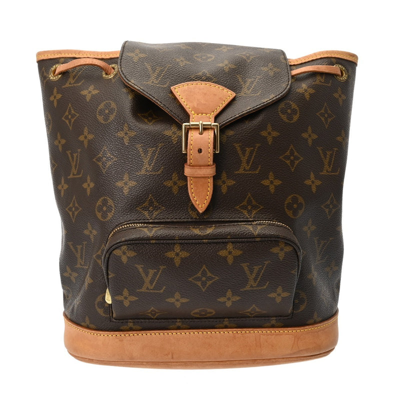 LOUIS VUITTON ルイヴィトン モノグラム モンスリ MM ブラウン M51136 レディース モノグラムキャンバス リュック・デイパック Bランク 中古 銀蔵