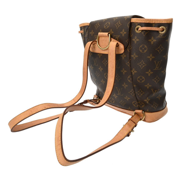LOUIS VUITTON ルイヴィトン モノグラム モンスリ MM ブラウン M51136 レディース モノグラムキャンバス リュック・デイパック Bランク 中古 銀蔵