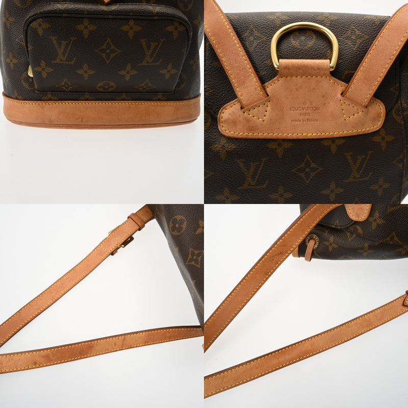 LOUIS VUITTON ルイヴィトン モノグラム モンスリ MM ブラウン M51136 レディース モノグラムキャンバス リュック・デイパック Bランク 中古 銀蔵