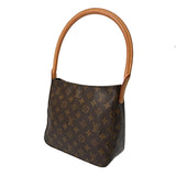 LOUIS VUITTON ルイヴィトン モノグラム ルーピング MM ブラウン M51146 レディース モノグラムキャンバス ショルダーバッグ Bランク 中古 銀蔵