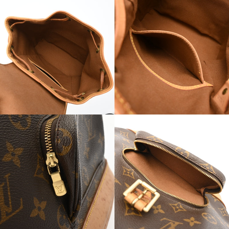 LOUIS VUITTON ルイヴィトン モノグラム モンスリ MM ブラウン M51136 レディース モノグラムキャンバス リュック・デイパック Bランク 中古 銀蔵