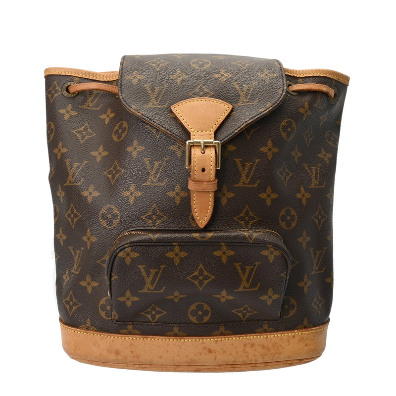 LOUIS VUITTON ルイヴィトン モノグラム モンスリ MM ブラウン M51136 レディース モノグラムキャンバス リュック・デイパック Bランク 中古 銀蔵
