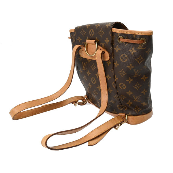 LOUIS VUITTON ルイヴィトン モノグラム モンスリ MM ブラウン M51136 レディース モノグラムキャンバス リュック・デイパック Bランク 中古 銀蔵