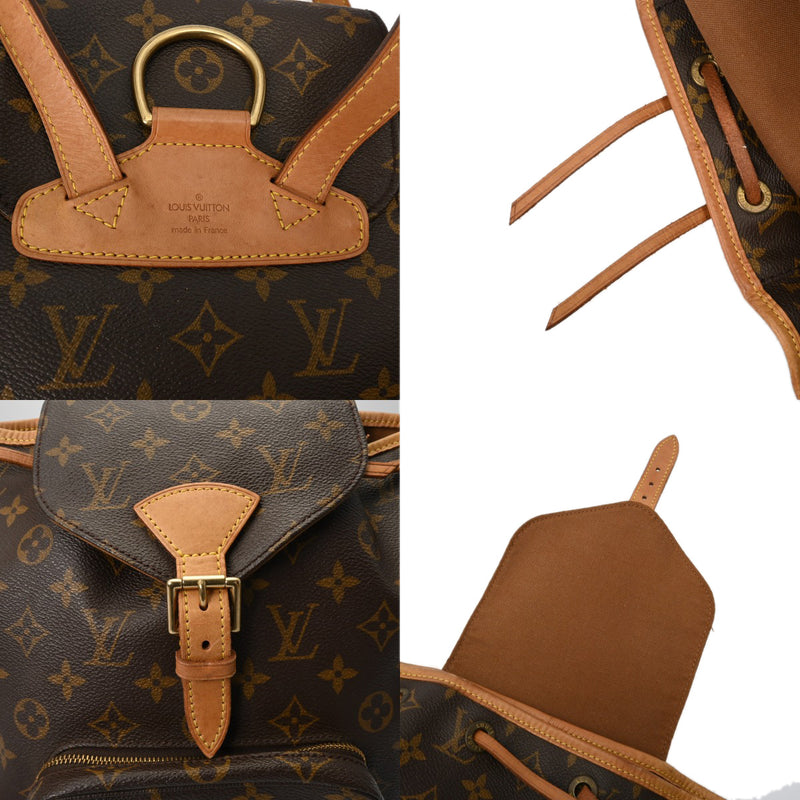 LOUIS VUITTON ルイヴィトン モノグラム モンスリ MM ブラウン M51136 レディース モノグラムキャンバス リュック・デイパック Bランク 中古 銀蔵