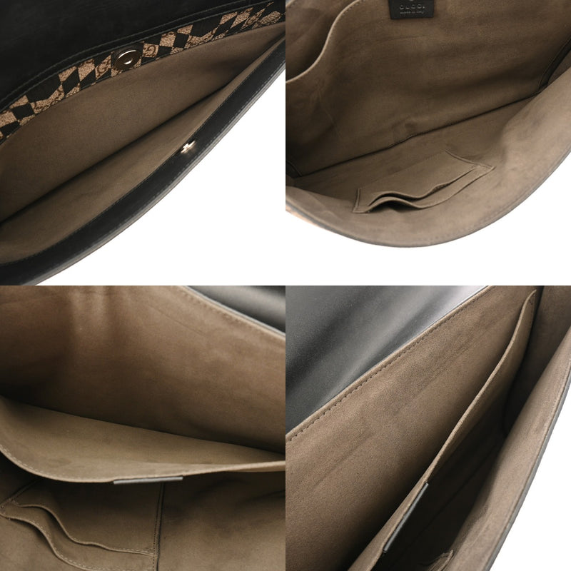 GUCCI グッチ カレイドスタープリント ベージュ/ブラック 406725 メンズ PVC/レザー クラッチバッグ ABランク 中古 銀蔵