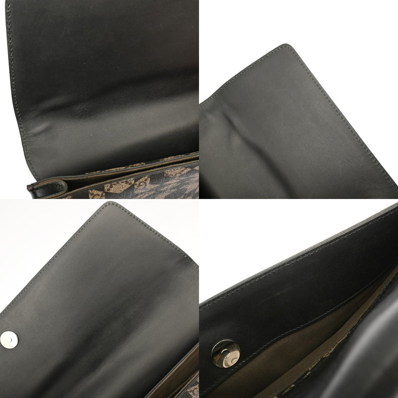 GUCCI グッチ カレイドスタープリント ベージュ/ブラック 406725 メンズ PVC/レザー クラッチバッグ ABランク 中古 銀蔵