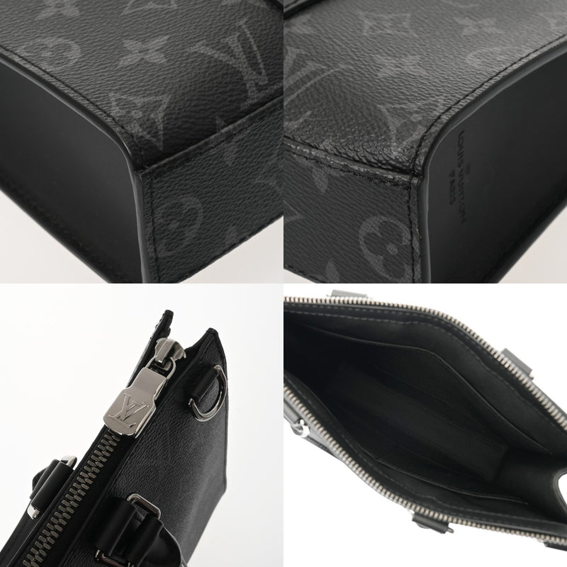 LOUIS VUITTON ルイヴィトン モノグラムエクリプス サックプラ クロス 旧型 2WAYトート 黒/グレー M46098 メンズ モノグラムキャンバス ハンドバッグ Aランク 中古 銀蔵