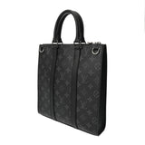 LOUIS VUITTON ルイヴィトン モノグラムエクリプス サックプラ クロス 旧型 2WAYトート 黒/グレー M46098 メンズ モノグラムキャンバス ハンドバッグ Aランク 中古 銀蔵