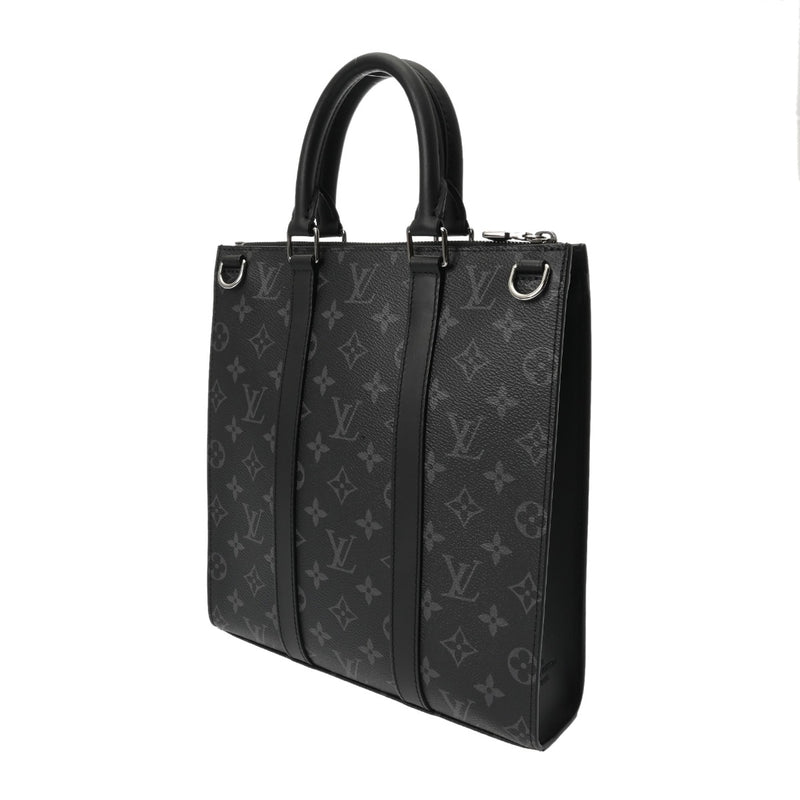 LOUIS VUITTON ルイヴィトン モノグラムエクリプス サックプラ クロス 旧型 2WAYトート 黒/グレー M46098 メンズ モノグラムキャンバス ハンドバッグ Aランク 中古 銀蔵