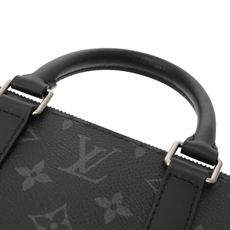 LOUIS VUITTON ルイヴィトン モノグラムエクリプス サックプラ クロス 旧型 2WAYトート 黒/グレー M46098 メンズ モノグラムキャンバス ハンドバッグ Aランク 中古 銀蔵