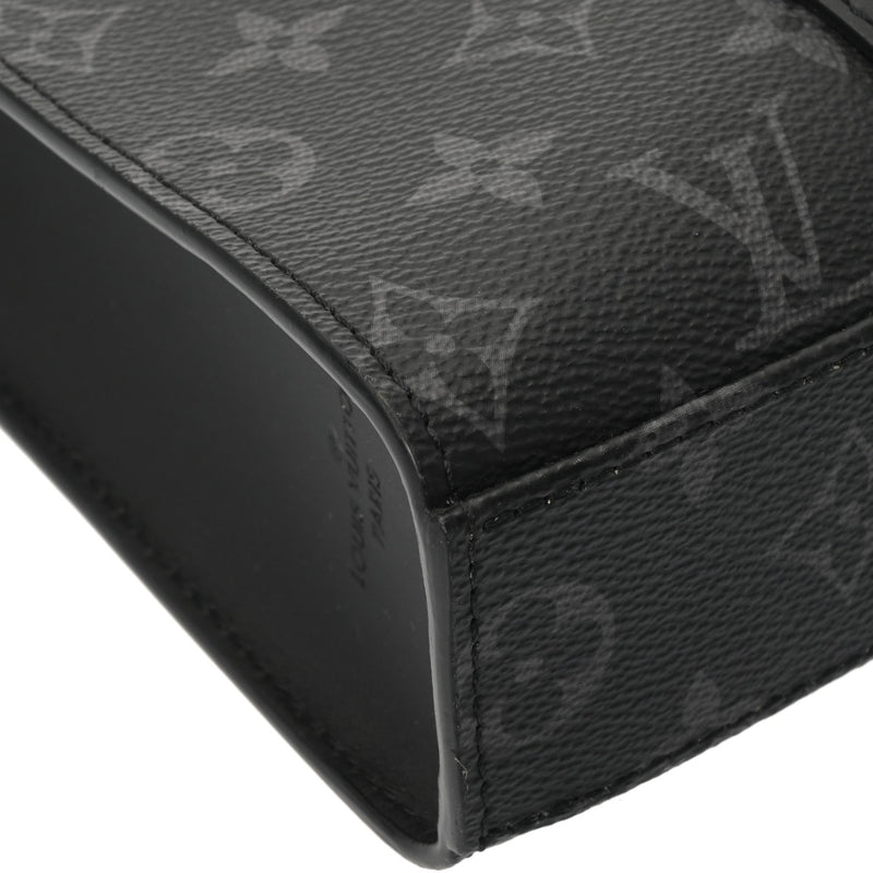 LOUIS VUITTON ルイヴィトン モノグラムエクリプス サックプラ クロス 旧型 2WAYトート 黒/グレー M46098 メンズ モノグラムキャンバス ハンドバッグ Aランク 中古 銀蔵