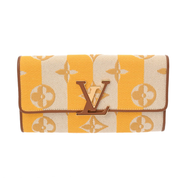 LOUIS VUITTON ルイヴィトン ポルトフォイユ カプシーヌ ジョーヌ M80416 レディース キャンバス レザー 長財布 Aランク 中古 銀蔵