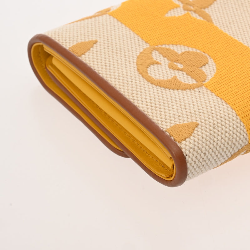 LOUIS VUITTON ルイヴィトン ポルトフォイユ カプシーヌ ジョーヌ M80416 レディース キャンバス レザー 長財布 Aランク 中古 銀蔵