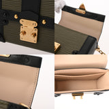LOUIS VUITTON ルイヴィトン エピ ポルトフォイユ トランク ミニ カーキ レディース レザー ショルダーバッグ Aランク 中古 銀蔵