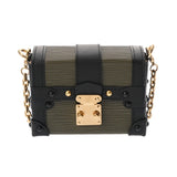 LOUIS VUITTON ルイヴィトン エピ ポルトフォイユ トランク ミニ カーキ レディース レザー ショルダーバッグ Aランク 中古 銀蔵