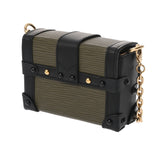 LOUIS VUITTON ルイヴィトン エピ ポルトフォイユ トランク ミニ カーキ レディース レザー ショルダーバッグ Aランク 中古 銀蔵