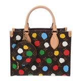 LOUIS VUITTON ルイヴィトン モノグラム オンザゴー PM 草間彌生コラボ ブラウン M46380 レディース モノグラムキャンバス ハンドバッグ Aランク 中古 銀蔵