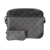 LOUIS VUITTON ルイヴィトン モノグラムエクリプス トリオメッセンジャー ブラック M69443 メンズ モノグラムキャンバス ショルダーバッグ Aランク 中古 銀蔵